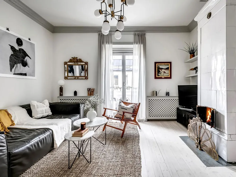 Szwedzki mieszkanie z windową schodami i sypialnią za szybą (72 m²) - Gallery image 11