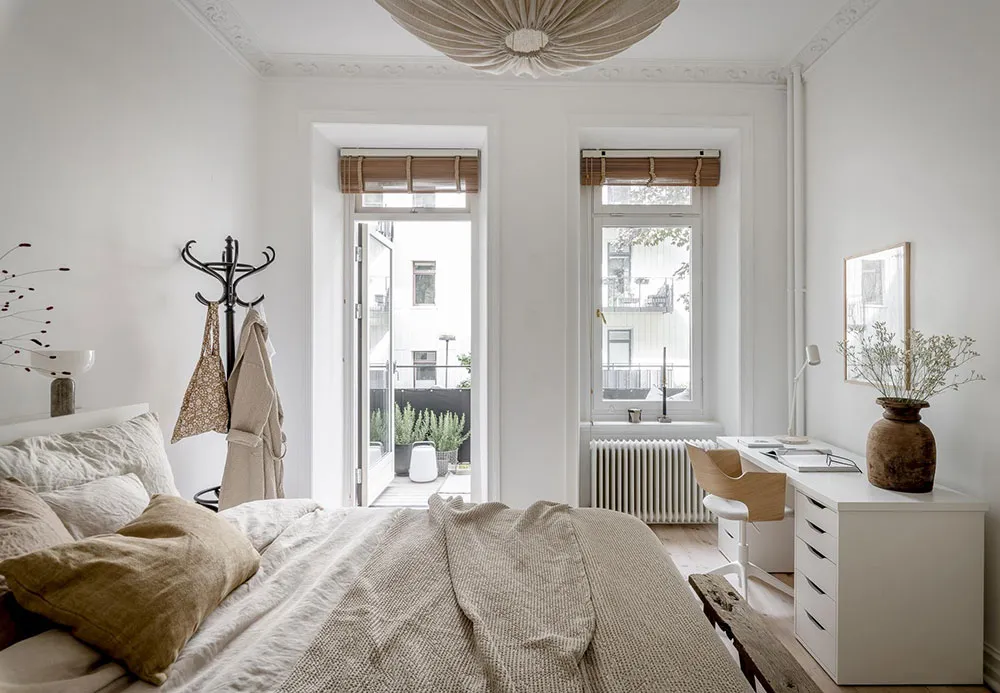 Sand-beige accents in the design of a light Scandinavian apartment (55 sq. m) - Gallery image 2