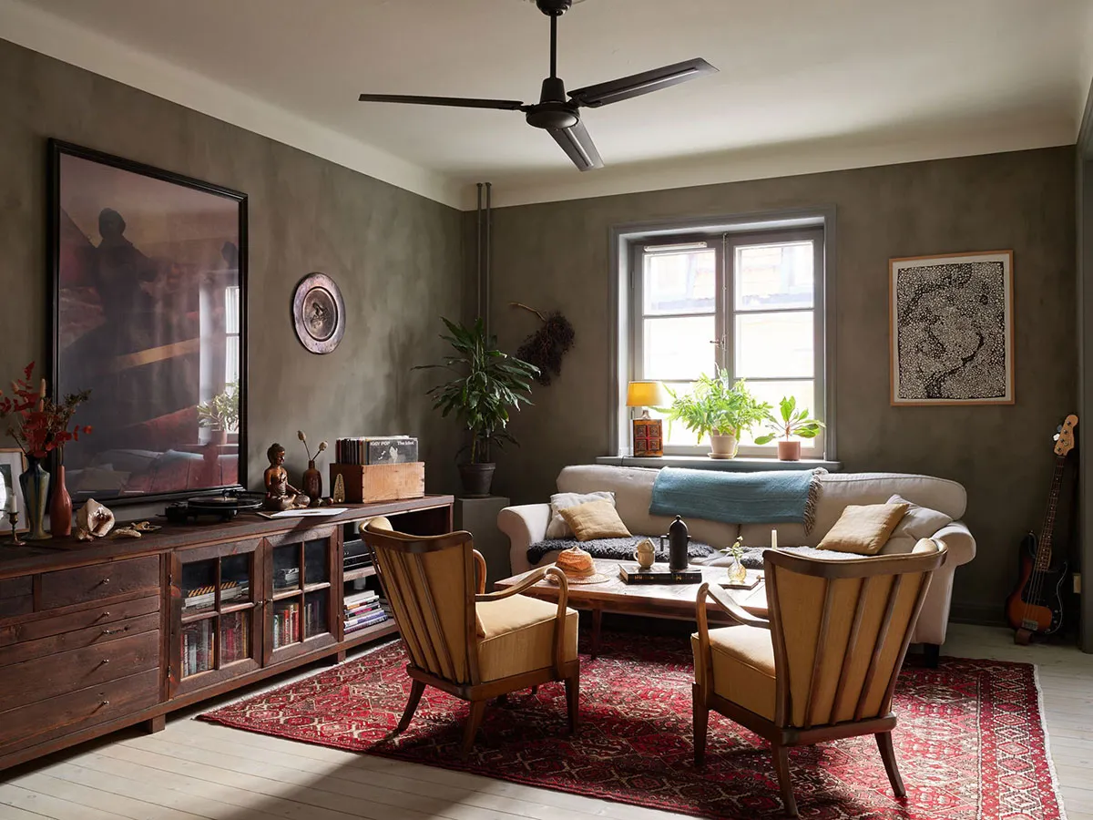 Необычный скандинавский интерьер з тьмями мазаними стінами (70 кв. м) - Gallery image 8