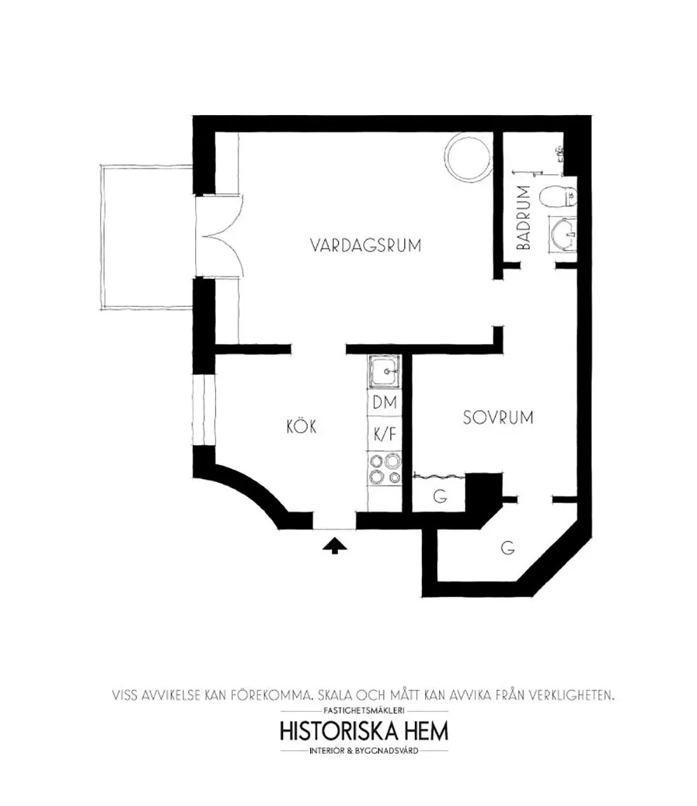 फरी सोफा एवं आरामदायक सजावट: स्टॉकहोम में स्थित एक हृदयस्पर्शी अपार्टमेंट (43 वर्ग मीटर) - Gallery image 23