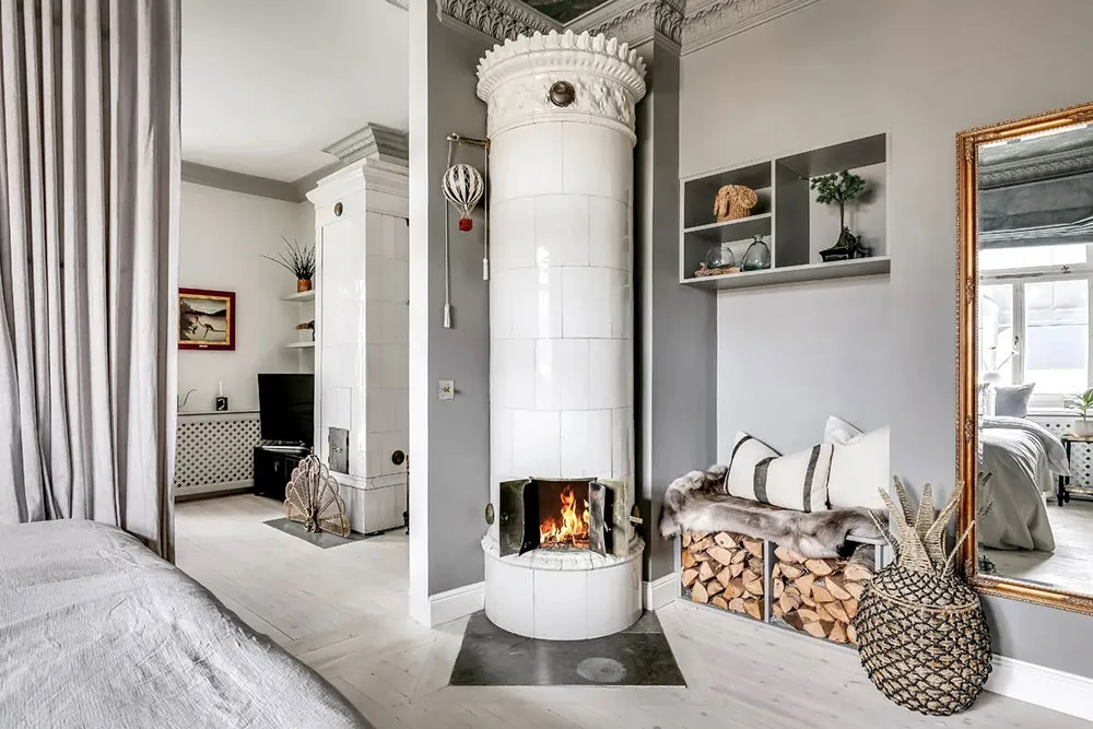 Szwedzki mieszkanie z windową schodami i sypialnią za szybą (72 m²) - Gallery image 14