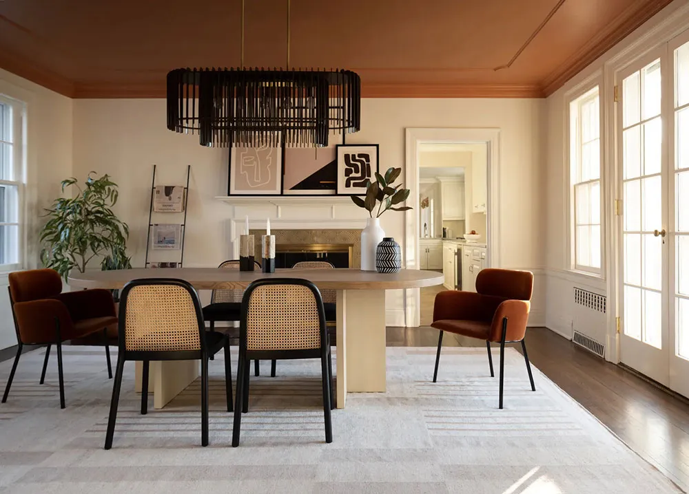 Лёгкие пастельные оттенки и осенние акценты в дизайне дома в пригороде Нью-Йорка - Gallery image 4