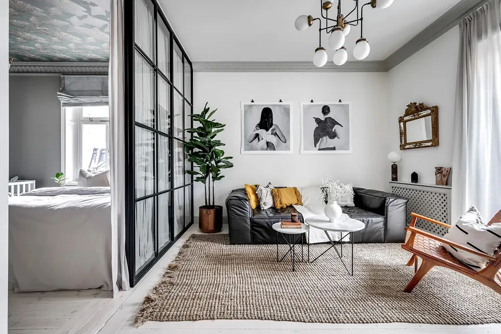 Szwedzki mieszkanie z windową schodami i sypialnią za szybą (72 m²) - Gallery image 6