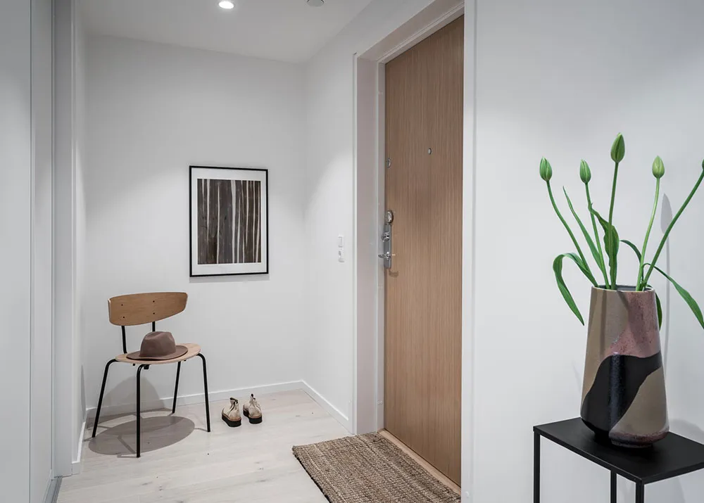 Nowoczesny skandynawski interior w odcieniach szarości w wysokim budynku w Gotenburze - Gallery image 31