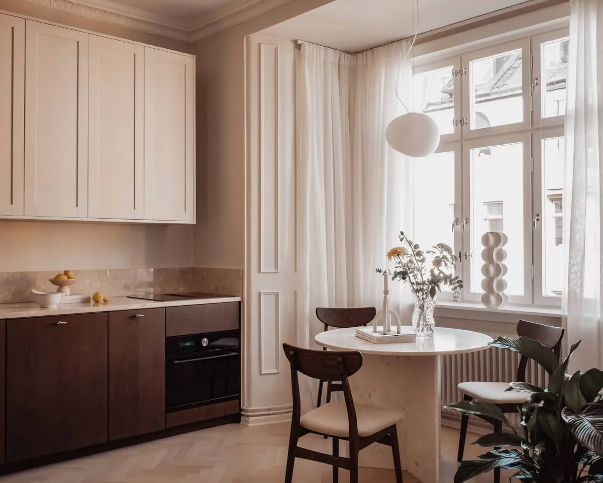Apartamento pequeño pero elegante y lujoso en tonos lecheros en Estocolmo (47 m²) - Gallery image 7