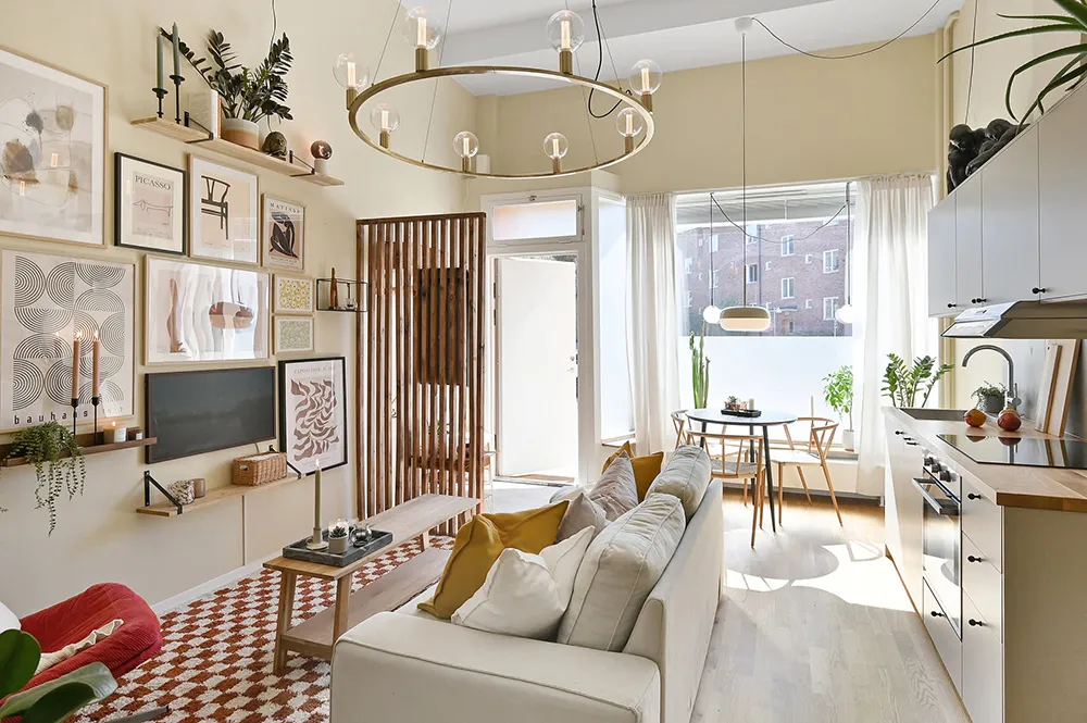 Яркий и тёплый интерьер небольшой квартиры на первом этаже в Стокгольме (34 кв. м) - Gallery image 8