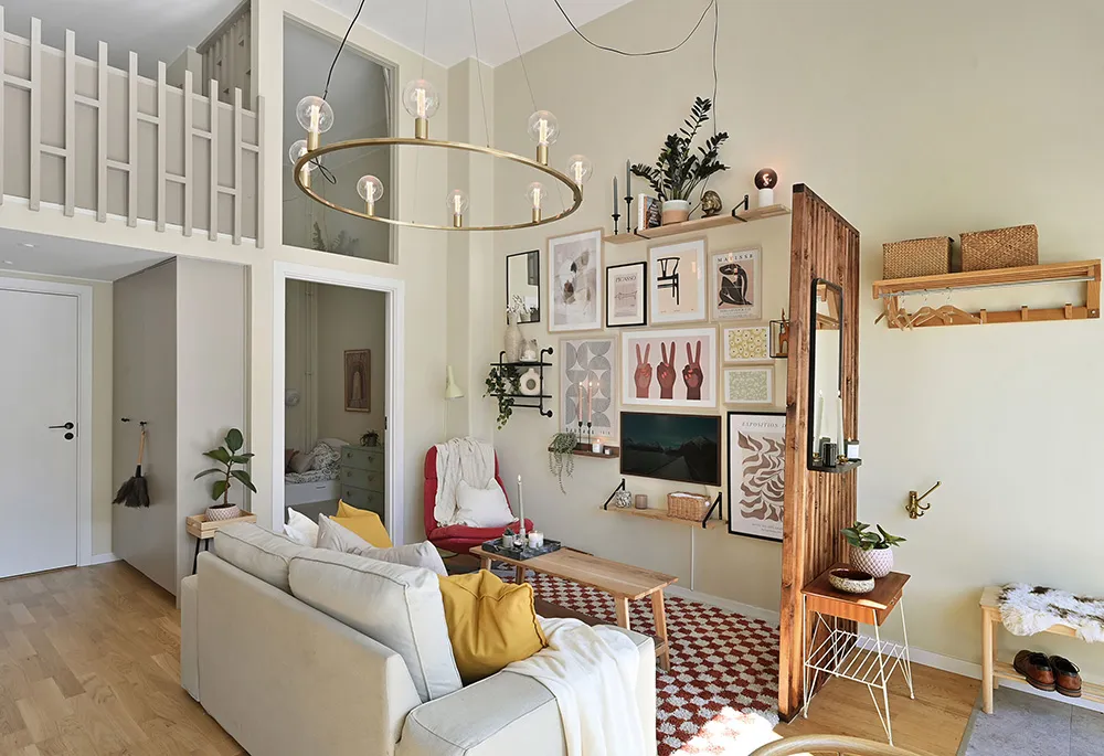 Яркий и тёплый интерьер небольшой квартиры на первом этаже в Стокгольме (34 кв. м) - Gallery image 4