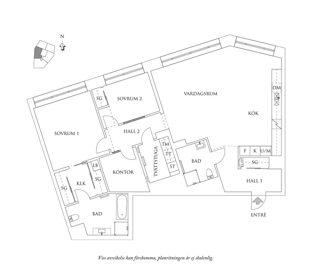 Nowoczesny skandynawski interior w odcieniach szarości w wysokim budynku w Gotenburze - Gallery image 34