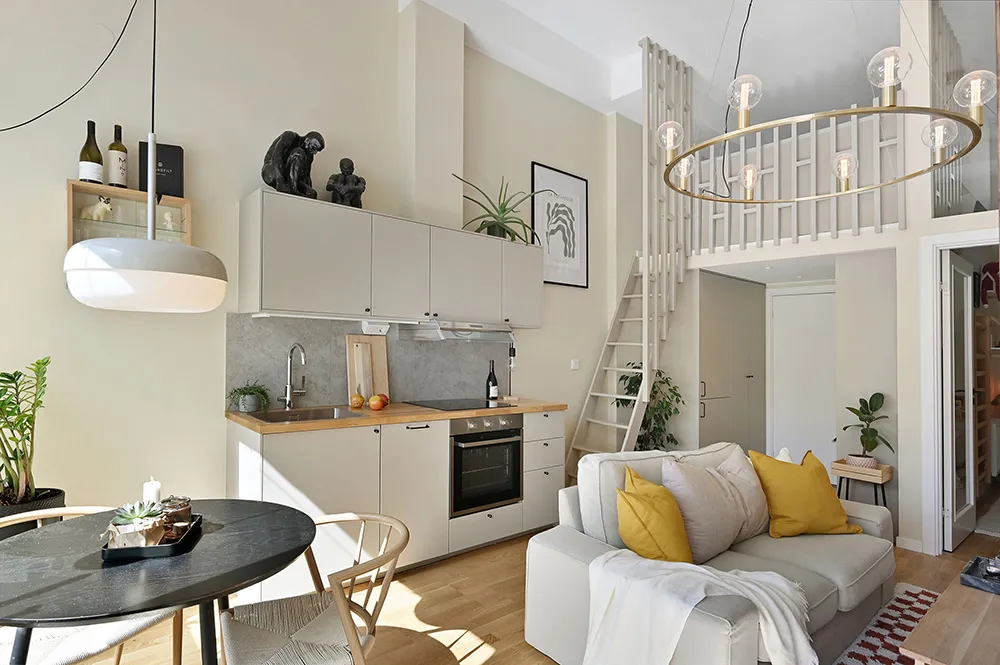 Яркий и тёплый интерьер небольшой квартиры на первом этаже в Стокгольме (34 кв. м) - Gallery image 3