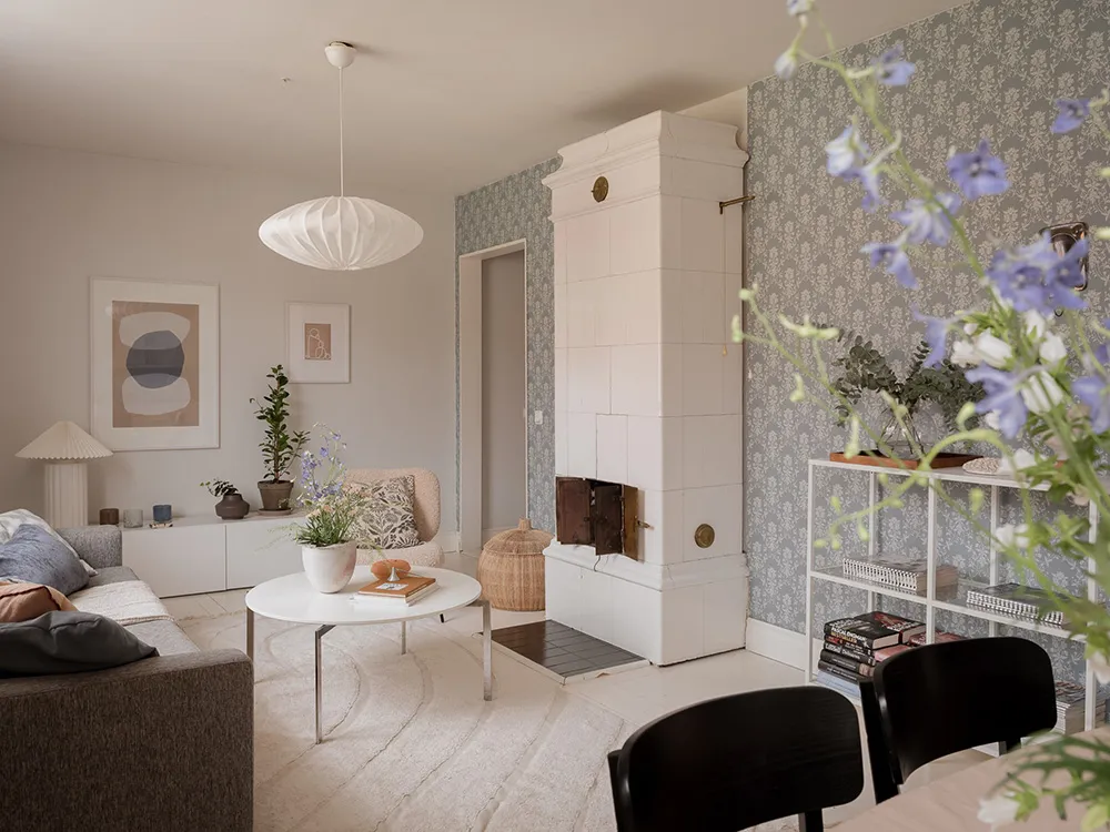 Мягкий интерьер с обоями в Швеции (90 кв. м) - Gallery image 4