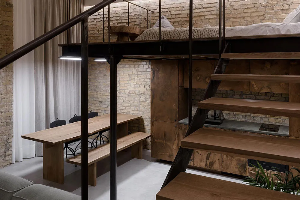 Minimalismo industrial y antresol: pequeña vivienda soltera en Kiev (41 m²) - Gallery image 10