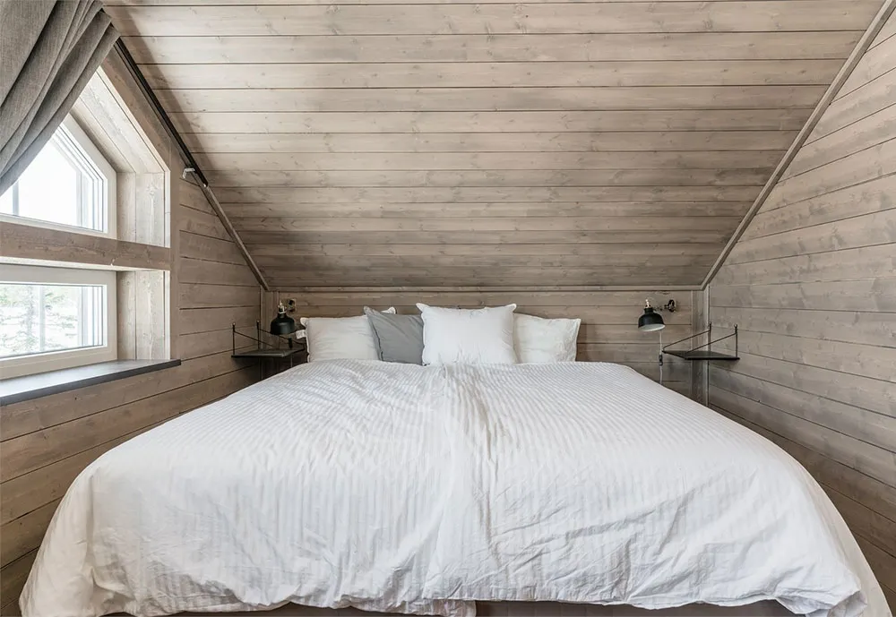 Petit chalet scandinave avec cheminée et mansarde (90 m²) - Gallery image 11