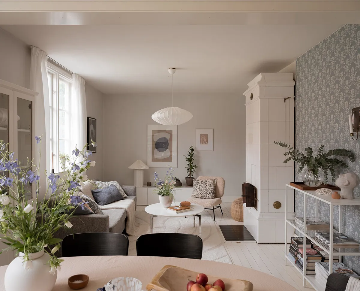 Мягкий интерьер с обоями в Швеции (90 кв. м) - Gallery image 1