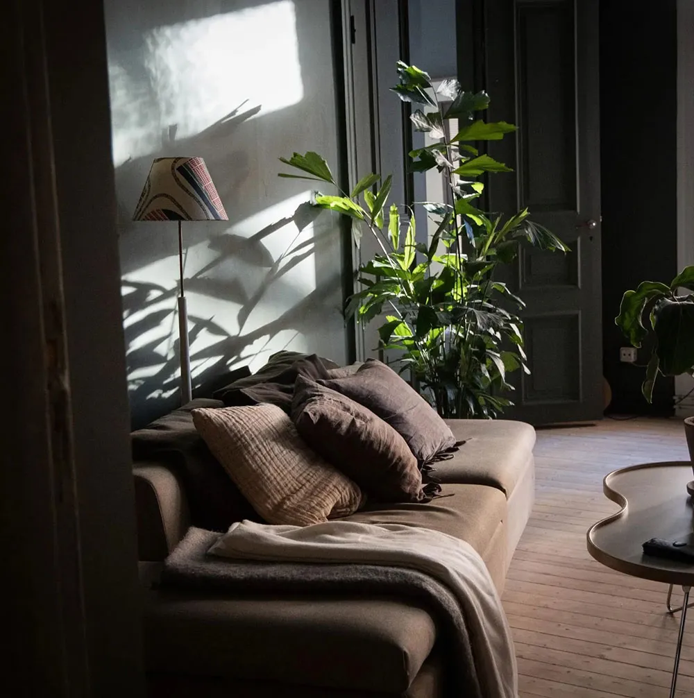 Dramatischer skandinavischer Interior mit grünen Wänden - Gallery image 7