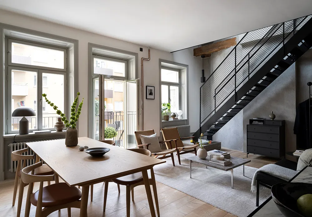 Стильный небольшой скандинавский лофт в два этажа (65 кв. м) - Gallery image 2