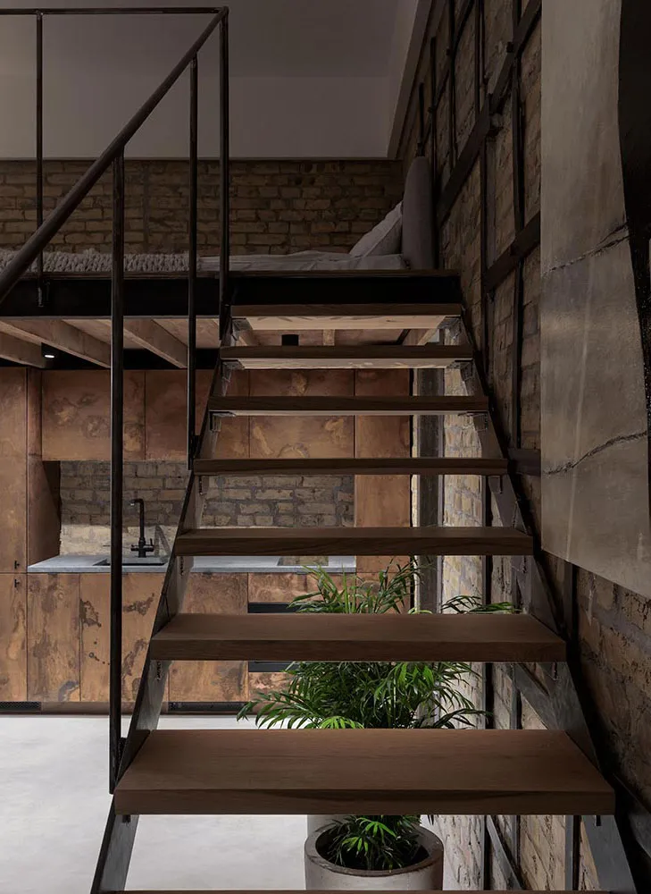 Minimalismo industrial y antresol: pequeña vivienda soltera en Kiev (41 m²) - Gallery image 4