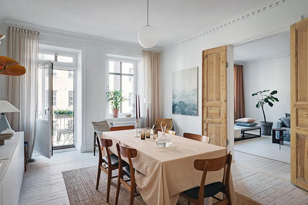 Beige and Brown Accents in Scandinavian Apartment Design - Gallery image 2