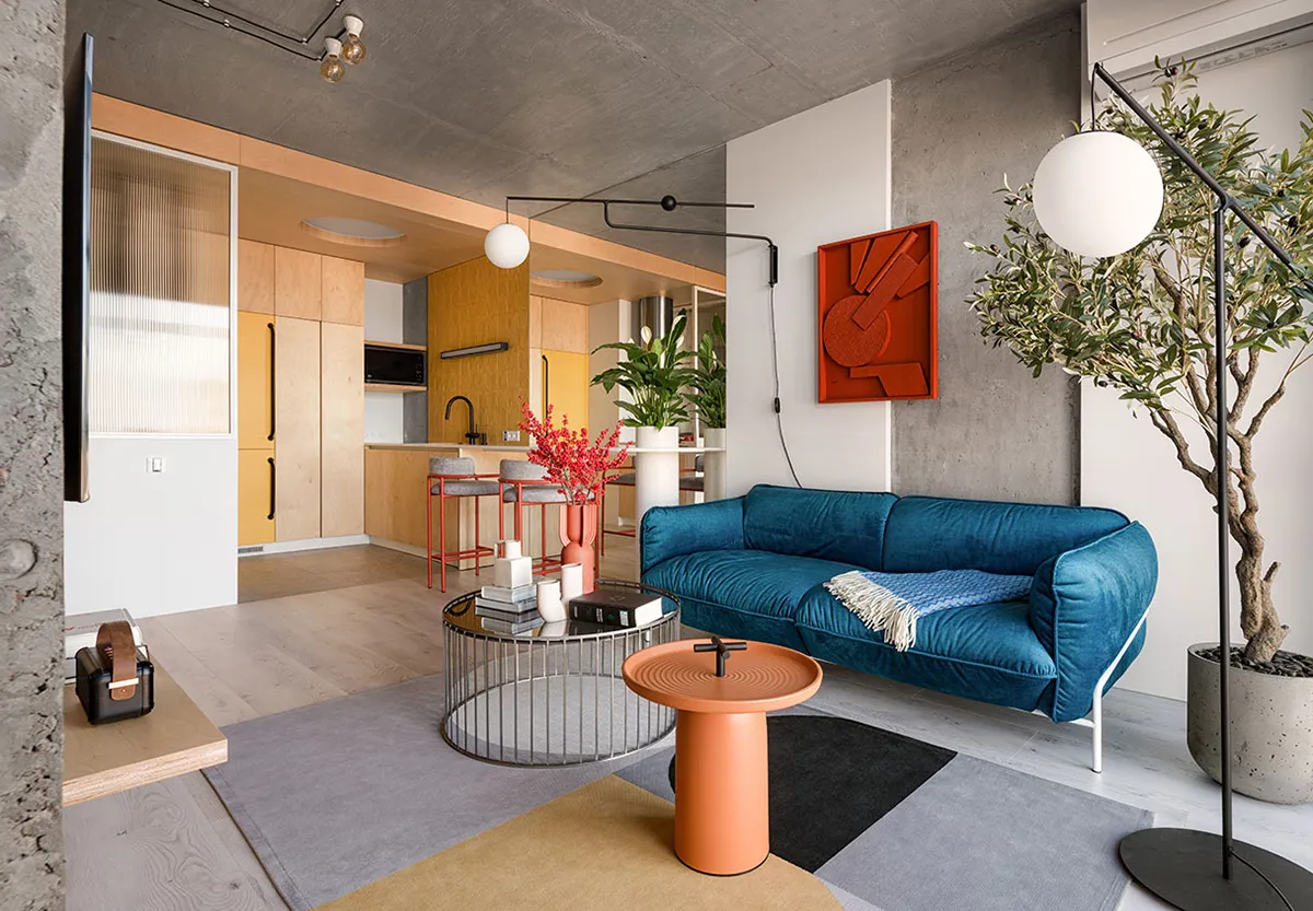 Intérieur moderne à Kyiv, inspiré par les œuvres de Kazimir Malévitch (42 m²) - Gallery image 3