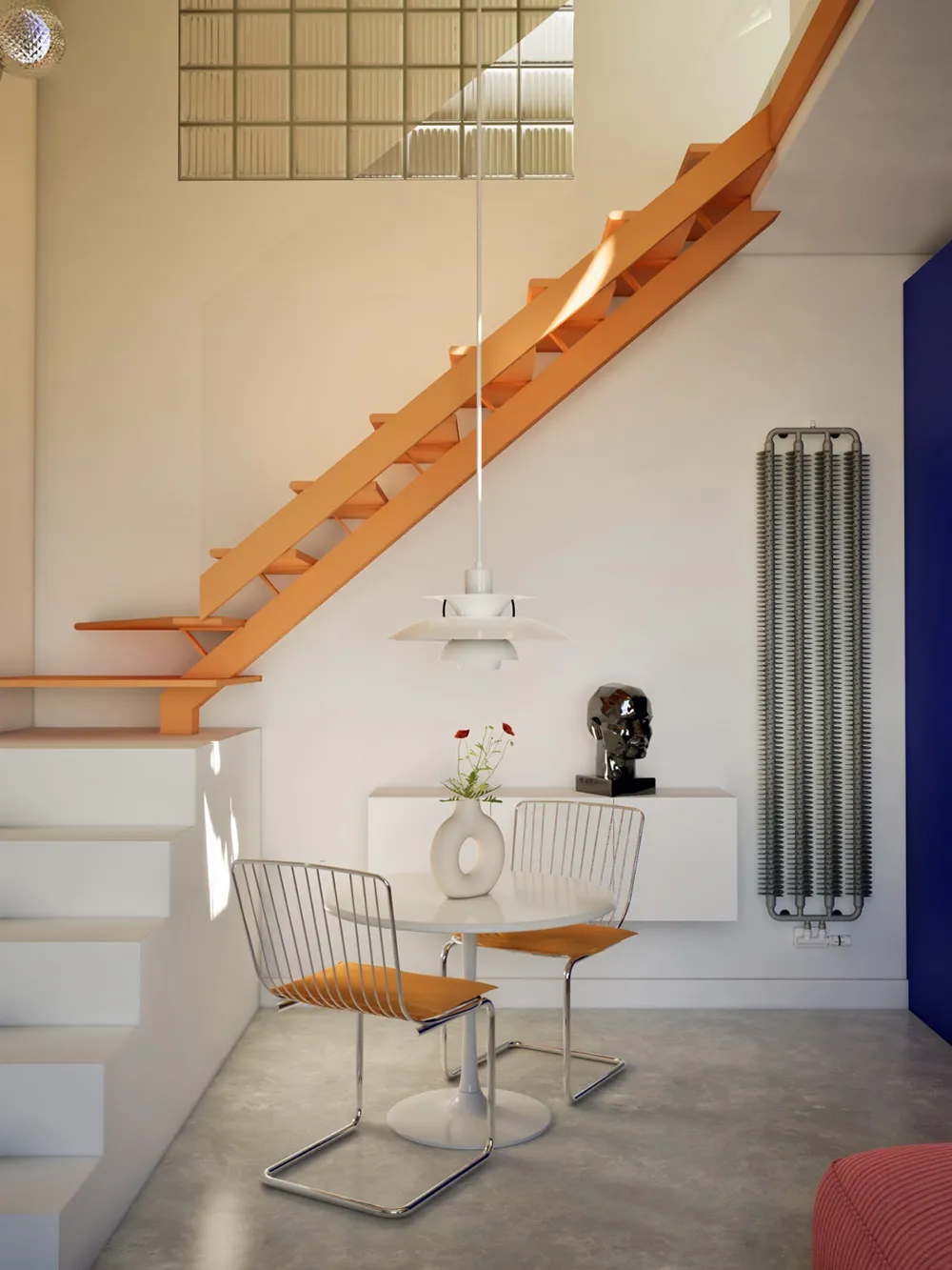 Small two-level apartment in Poland with colorful accents - Gallery image 6