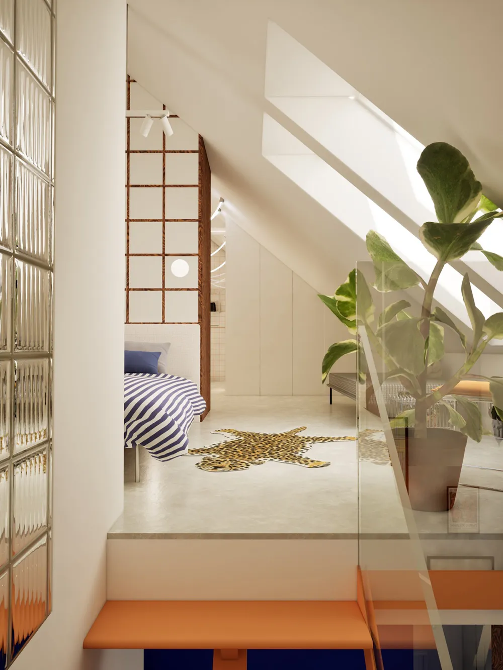 Small two-level apartment in Poland with colorful accents - Gallery image 10