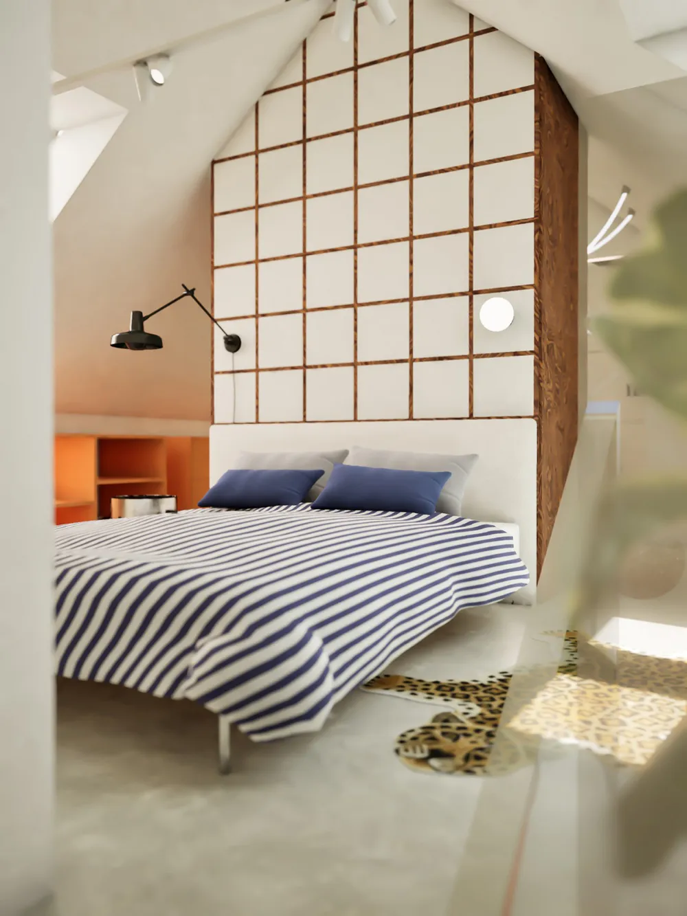 Small two-level apartment in Poland with colorful accents - Gallery image 11