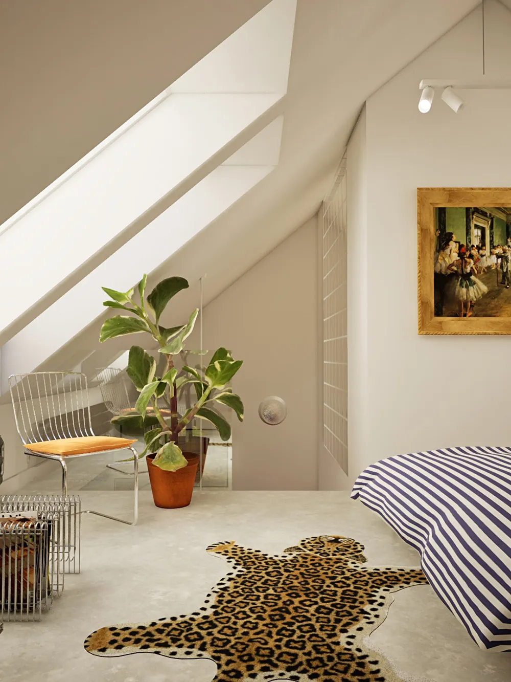 Small two-level apartment in Poland with colorful accents - Gallery image 13