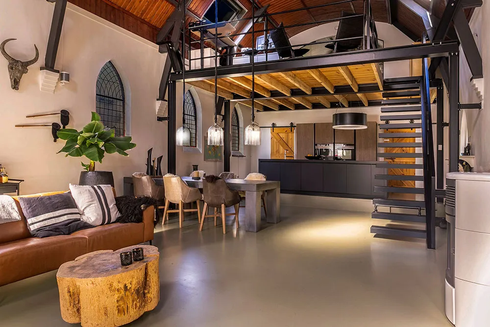 Estilo moderno loft en antigua iglesia bautista en Países Bajos - Gallery image 8