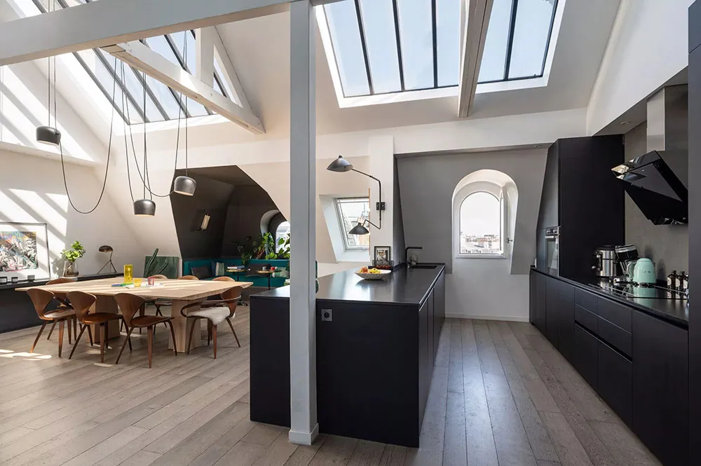 Impresionante loft en París con ventanas en el techo - Gallery image 5