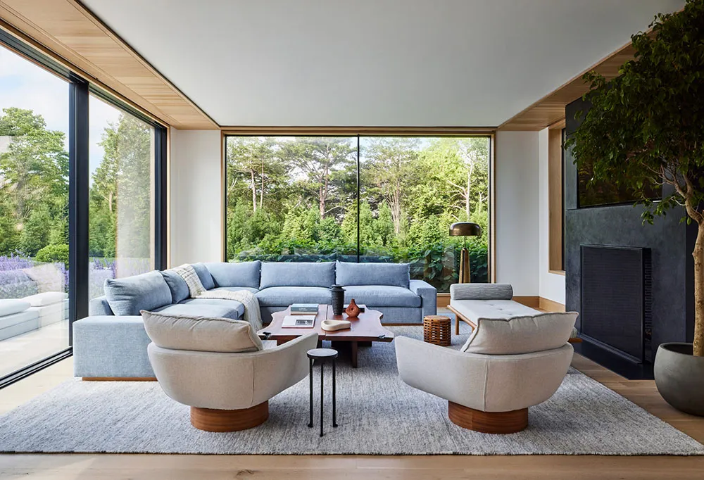 Elegancki nowoczesny design z obfitym użyciem drewna na Long Island - Gallery image 7