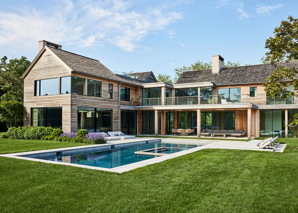 Elegancki nowoczesny design z obfitym użyciem drewna na Long Island - Gallery image 2