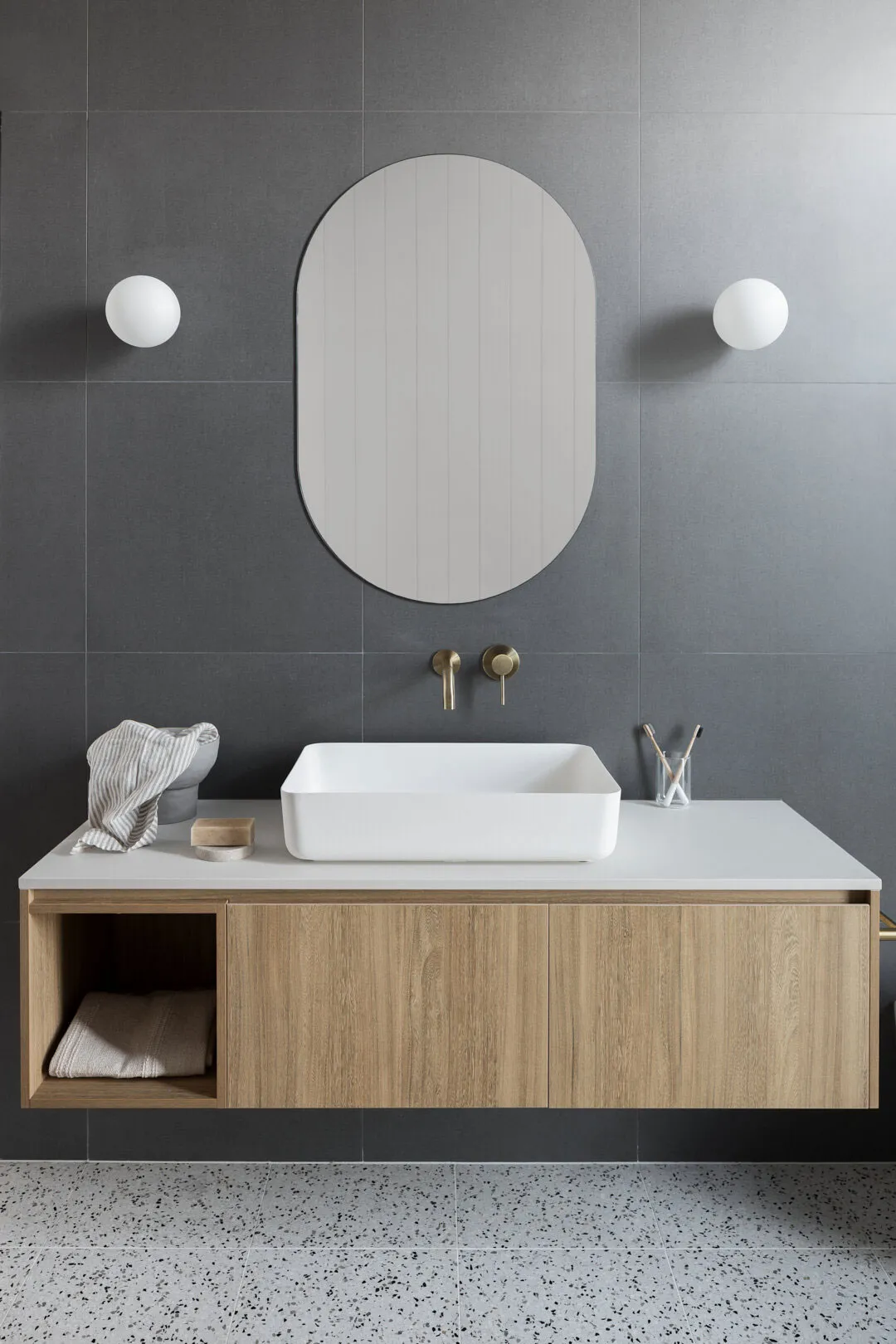 Stylowy i ciepły nowoczesny domek z drewna i kamienia w Australii - Gallery image 24