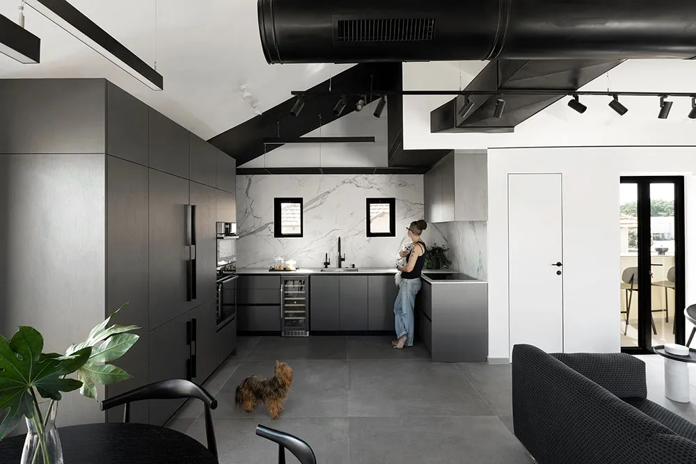 Black and White Minimalism in Duplex Design in Tel Aviv - Gallery image 7