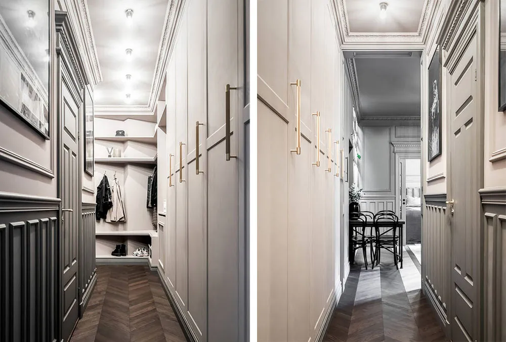 Style moderne d'intérieur gris pour une petite appartement de 39 m² avec salon passant - Gallery image 20