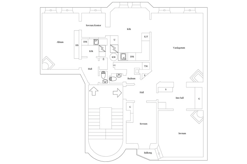 Просторна шведська квартира з синім диваном і винтажними деталями - Gallery image 30