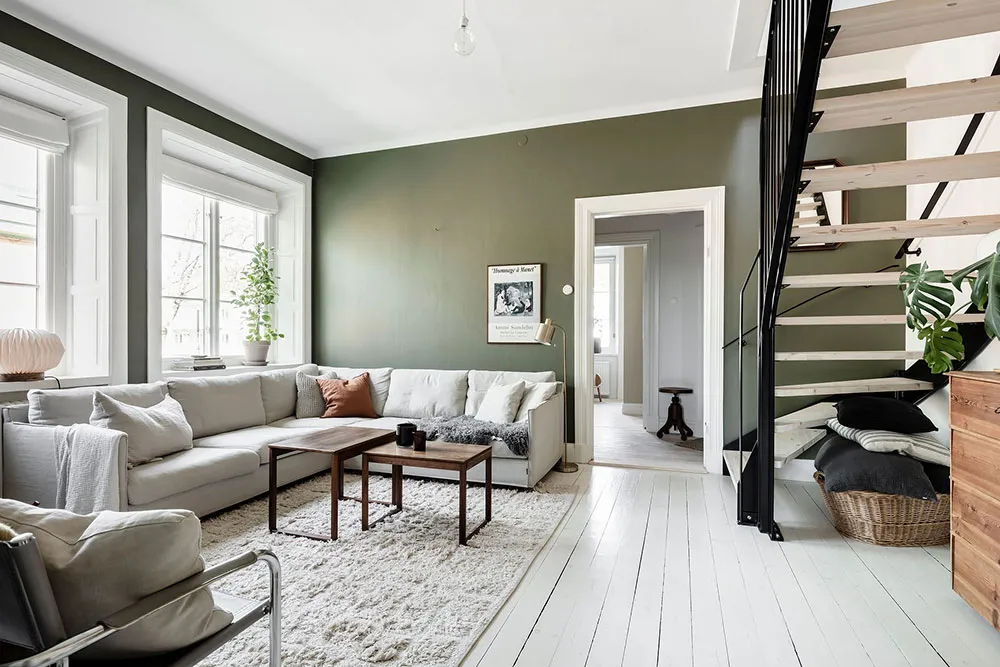 Luminosa y elegante apartamento de mansardas con ventanales de lujo en Suecia - Gallery image 21