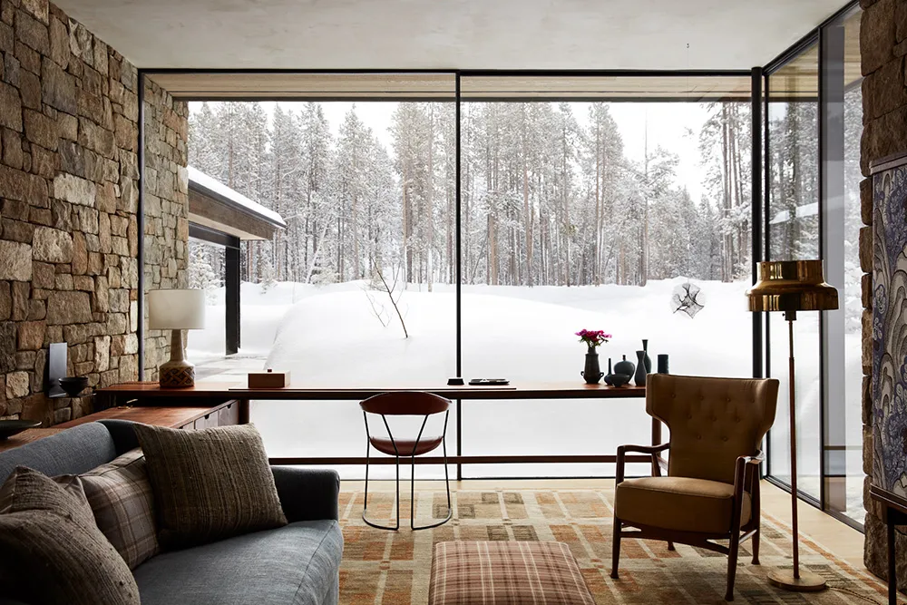 Bezupiecny design i niesamowite widoki: nowoczesne shalé w Montana - Gallery image 19