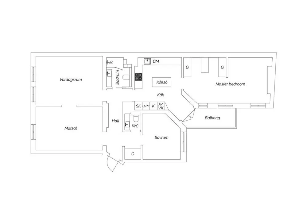 Żółty sofia i inne jaskrawe akcenty w wnętrzach mieszkania w Malmö - Gallery image 28