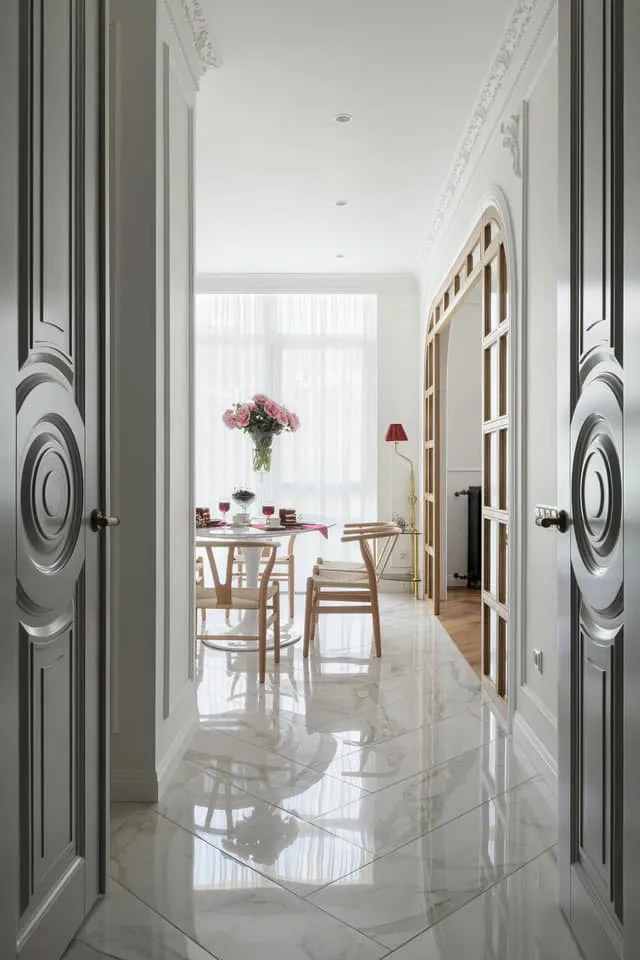 Przyjazny klasyczny design z czerwonymi akcentami w Kijowie - Gallery image 4