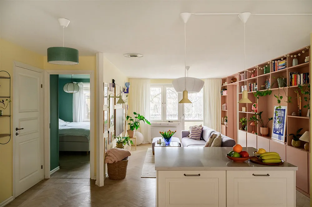 Pastelowa kwatera w Szwecji z nietypowym układem pomieszczeń - Gallery image 4