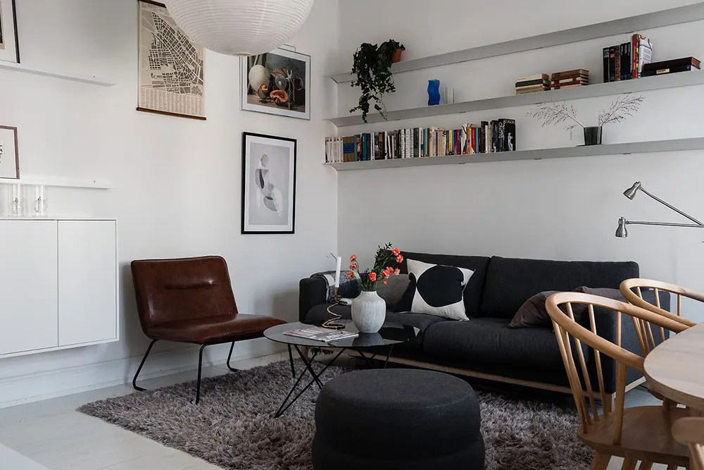 Уютный белый интерьер с лёгкими тёмными акцентами (57 кв. м) - Gallery image 5