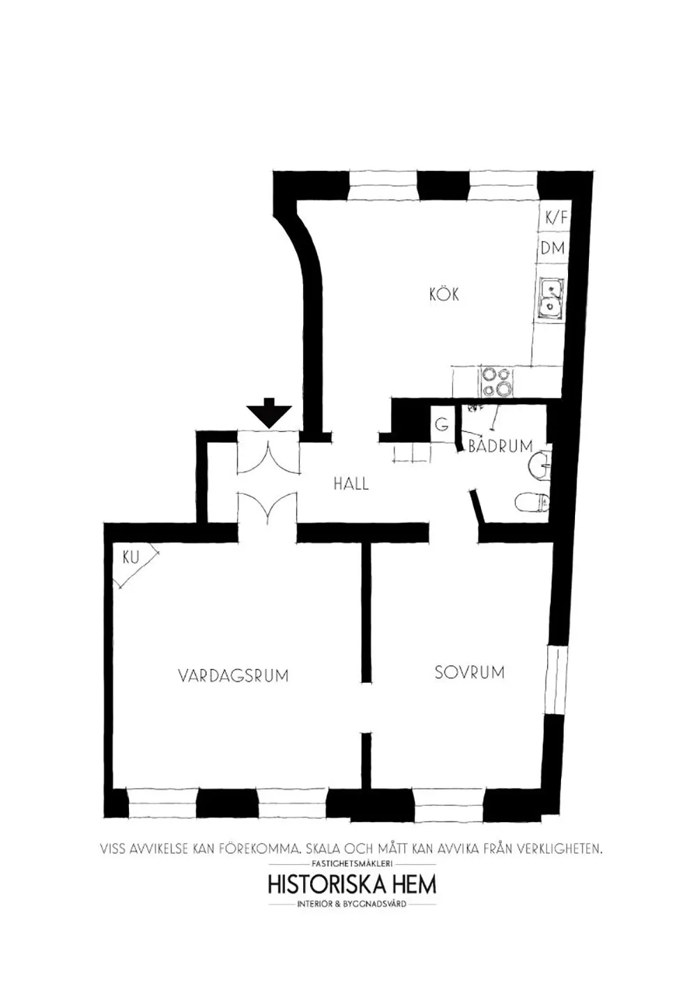 Agradable minimalismo escandinavo en un edificio antiguo en Estocolmo (67 m²) - Gallery image 31