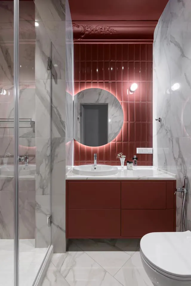 Przyjazny klasyczny design z czerwonymi akcentami w Kijowie - Gallery image 10