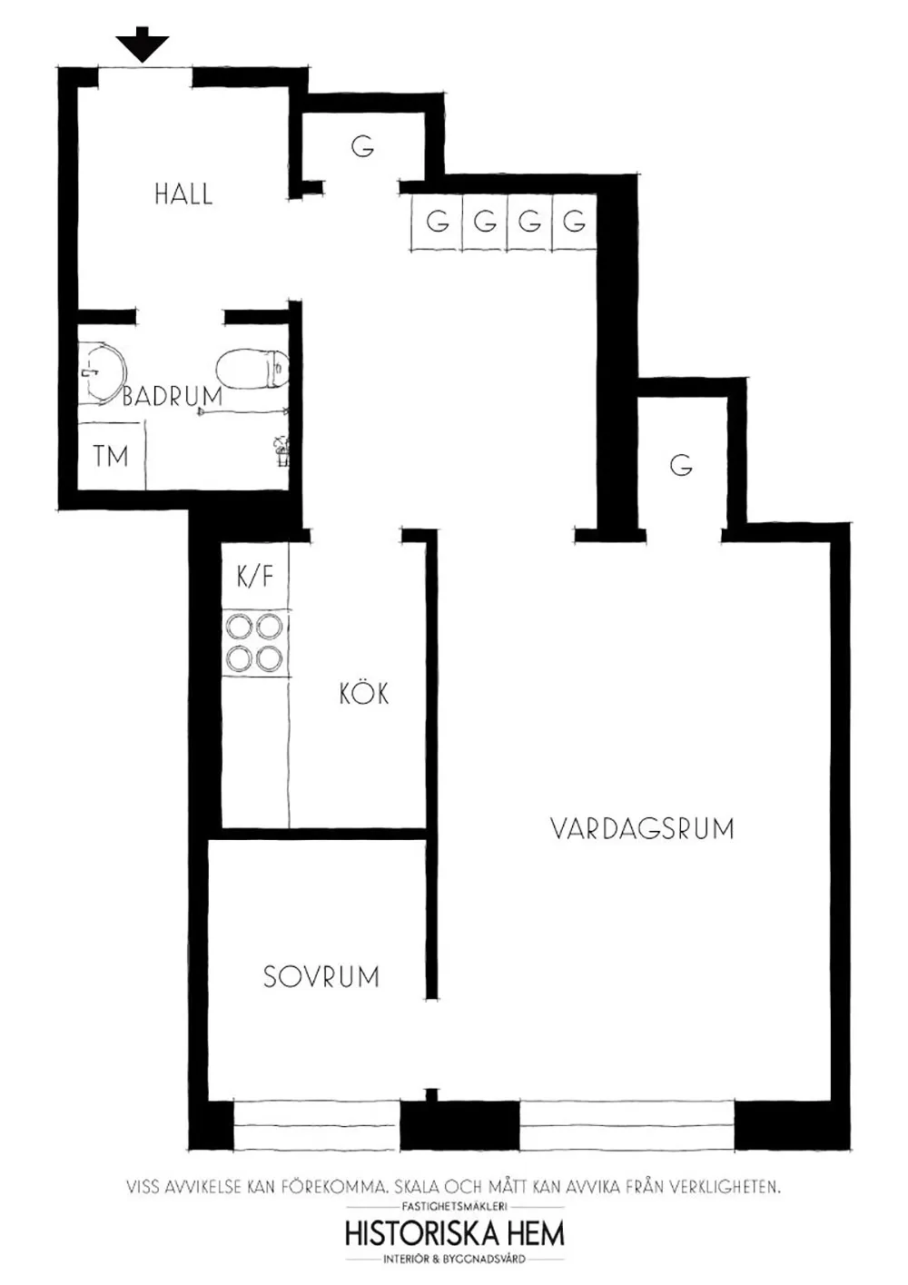 Petite appartement suédois avec mur bleu caractéristique et abondance de décoration (45 m²) - Gallery image 20