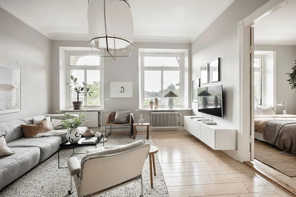 आधुनिक सजावट एवं पियानो: गोथेनबर्ग में एक अपार्टमेंट (104 वर्ग मीटर) - Gallery image 3