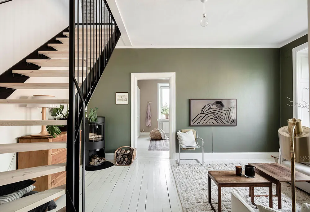 Luminosa y elegante apartamento de mansardas con ventanales de lujo en Suecia - Gallery image 16