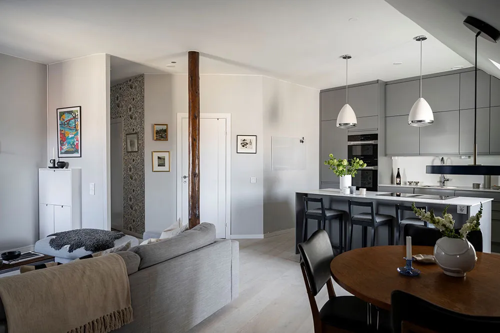 Diseño inusual de apartamento de ático en Suecia (63 m²) - Gallery image 5