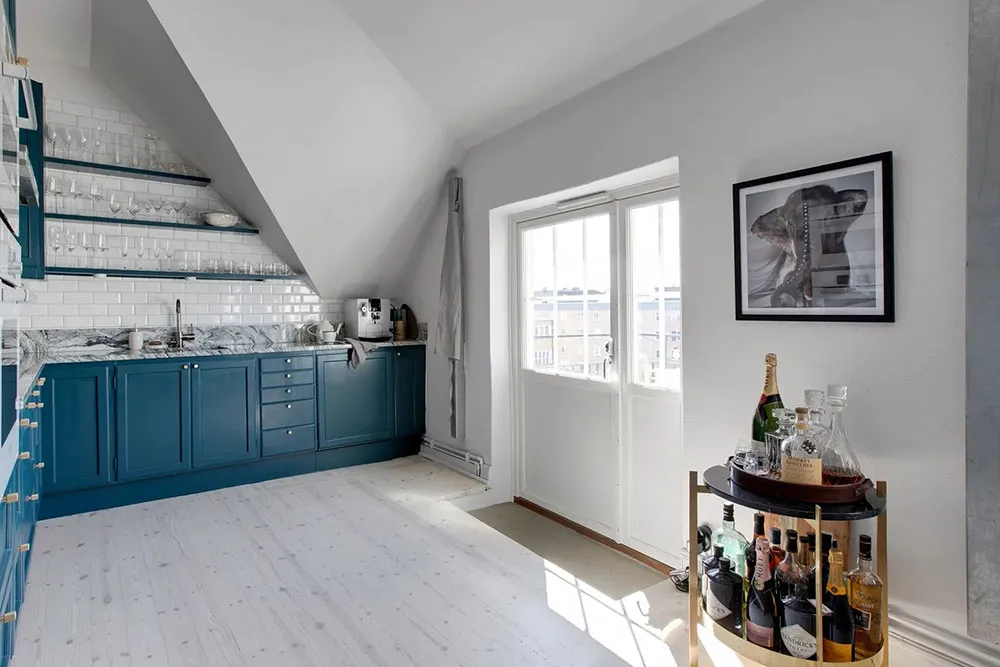 Prächtiger Design einer Dachstockwohnung in Schweden - Gallery image 9