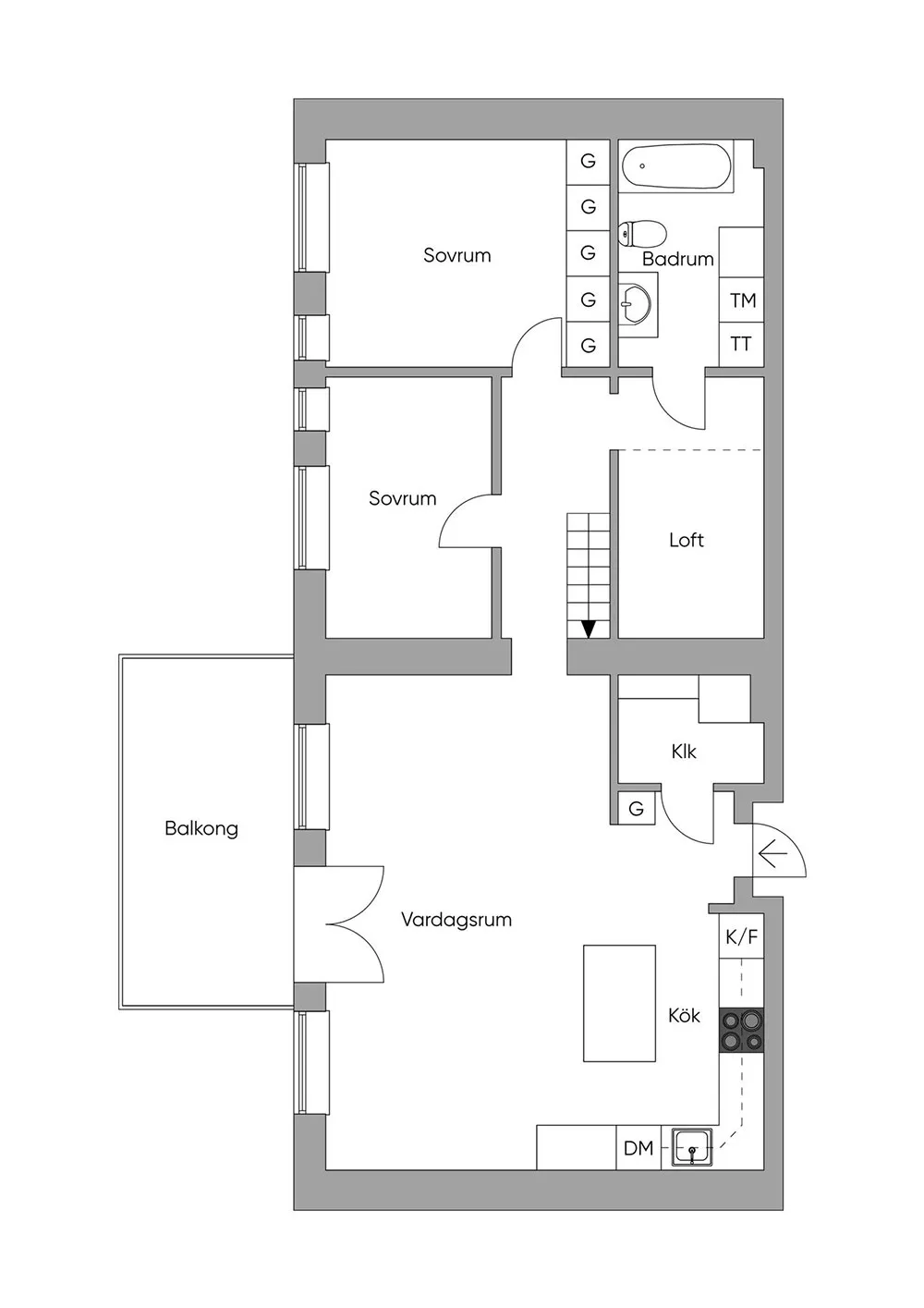 Przestronne nowoczesne apartamenty w zabytkowym domu w Szwecji (84 m²) - Gallery image 27