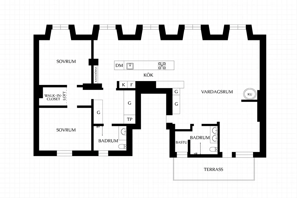 Живая мансарда с ретро-настроением в Стокгольме - Gallery image 29