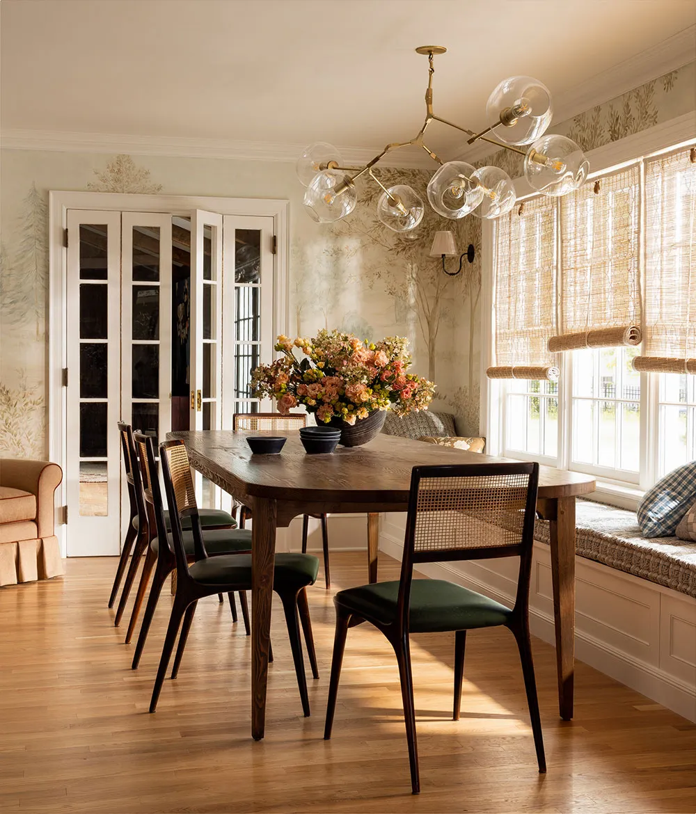 Beautiful Floral Prints and Green Tones in American Home Design - Gallery image 9